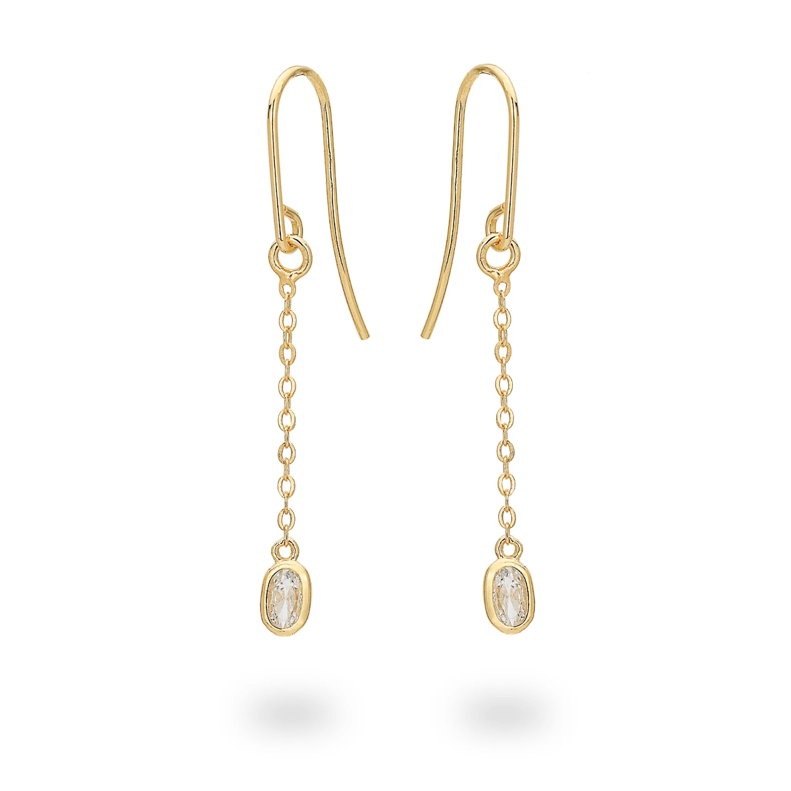 Orecchini in argento con Zirconi Ovali