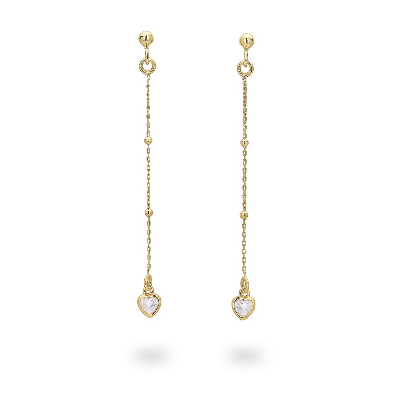 Orecchini in argento con Palline e Zircone