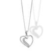 Collana in argento con Pendente Cuore con Zirconi