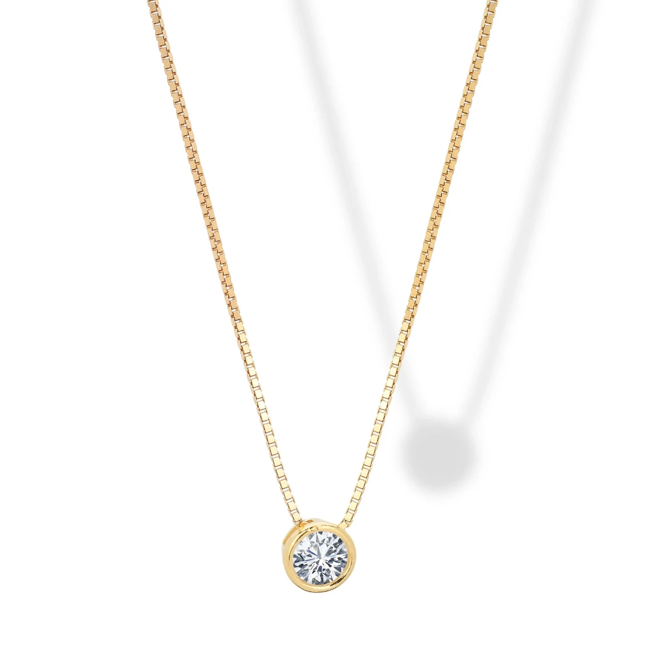 Collana in argento con Pendente con Zircone