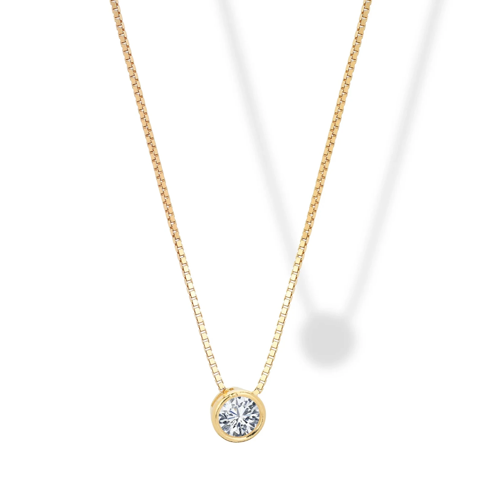 Collana in argento con Pendente con Zircone