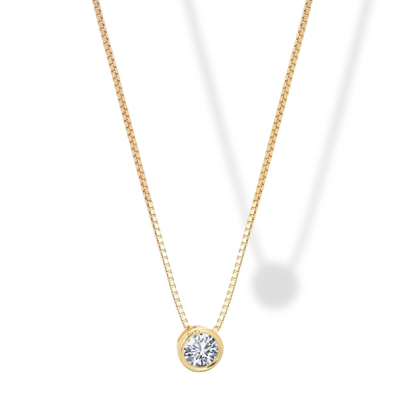 Collana in argento con Pendente con Zircone