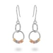 Orecchini in argento con Pendente ad Doppio Anello