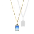 Collana in argento con Pendente Cristal Blu
