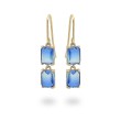 Orecchini in argento con Pendente Cristal Blu