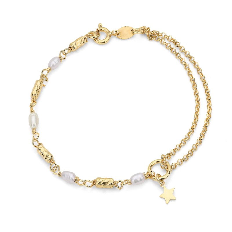 Bracciale in argento con Perle Bianche