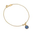 Bracciale in argento con Medaglietta Angelioletto smaltato Blu