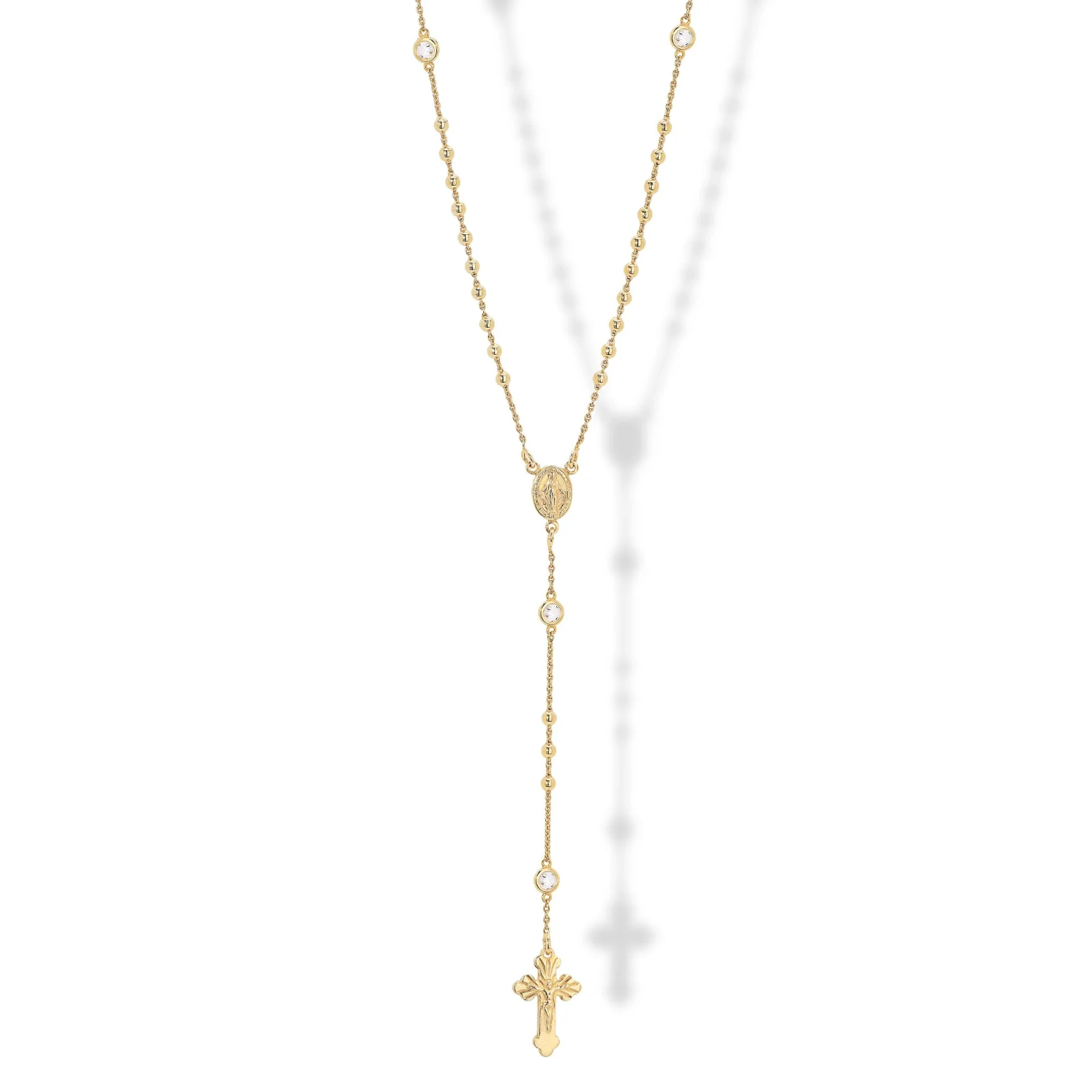 Collana Rosario in Argento con Zirconi