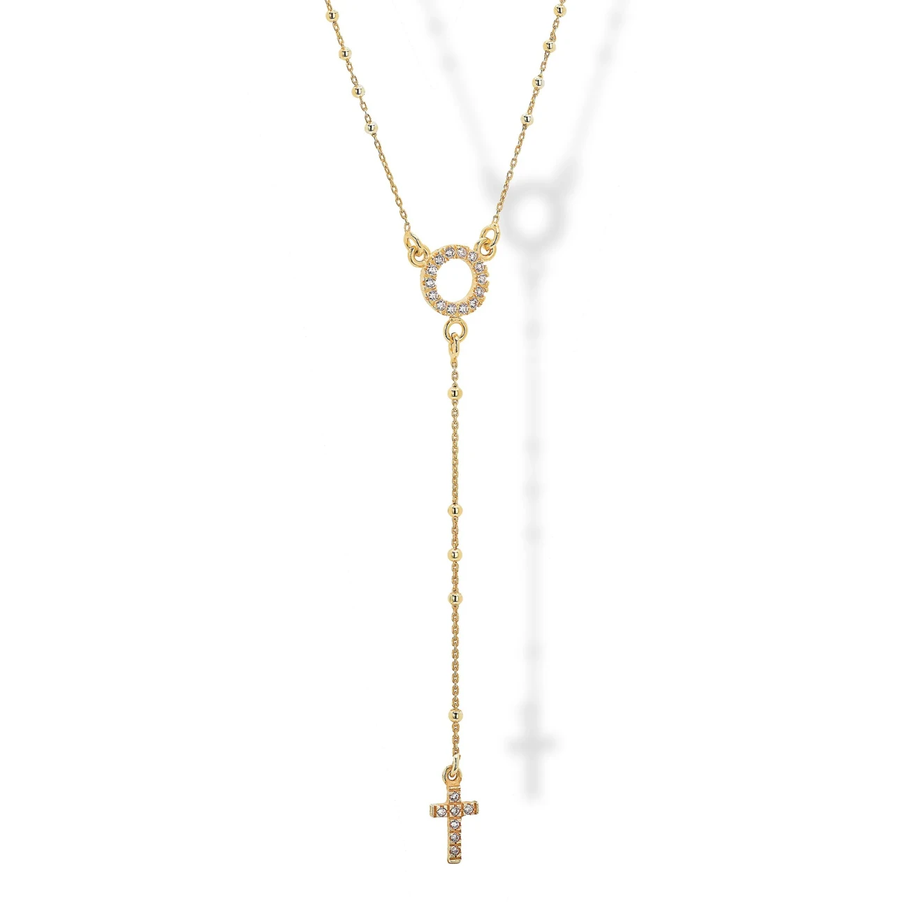 Collana Rosario in Argento con Zirconi