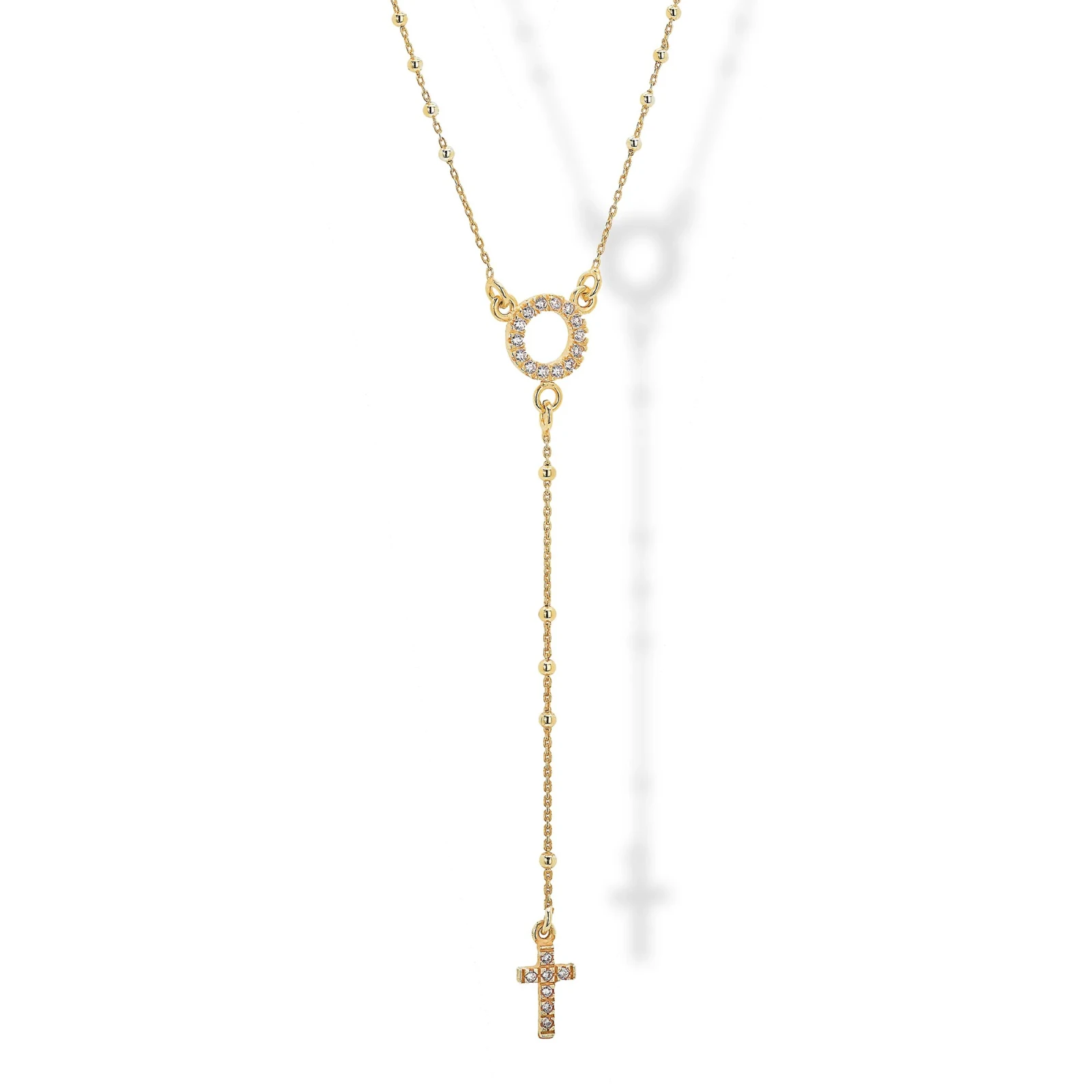 Collana Rosario in Argento con Zirconi