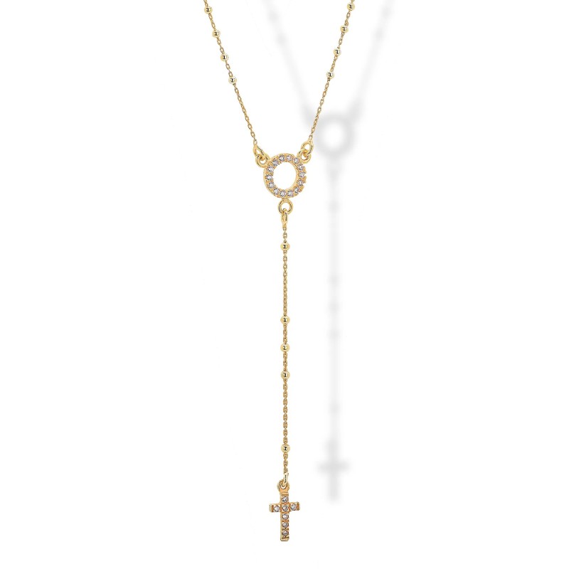 Collana Rosario in Argento con Zirconi