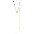 Collana Rosario in Argento smaltata Nero