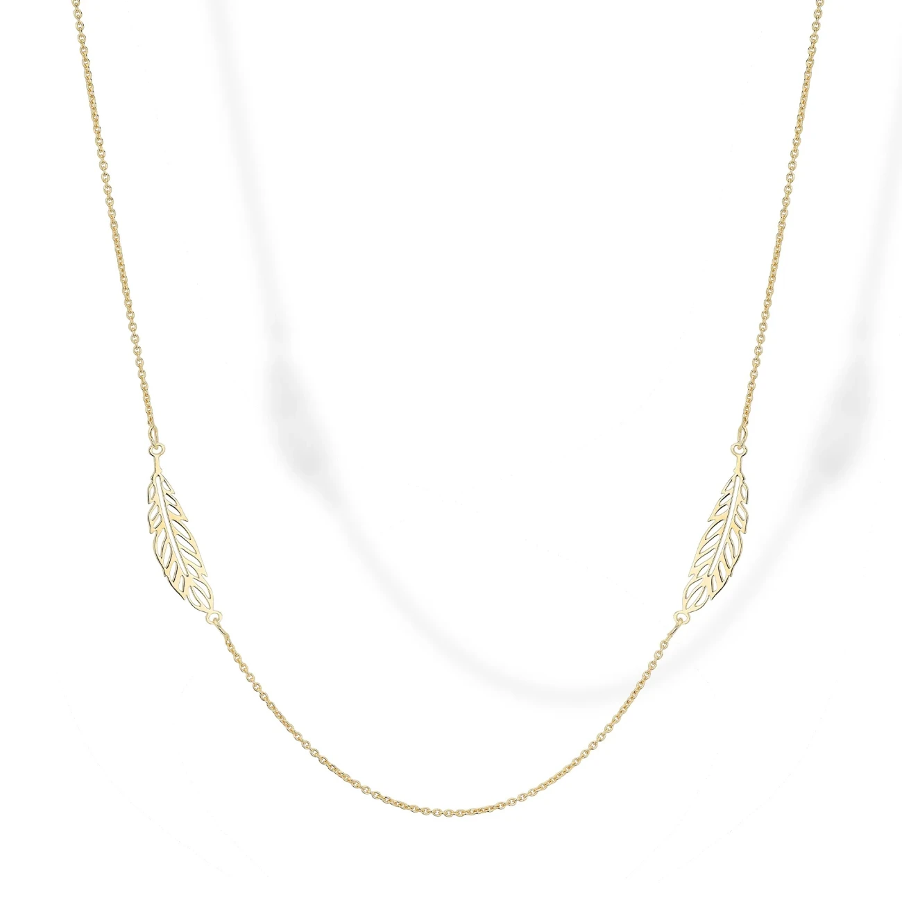 Collana in Argento con elementi Piume Traforate