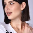 Orecchini in argento con Pendente Cristal Blu