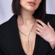 Collana Rosario in Argento smaltata Nero