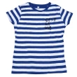 T-shirt 100% cotone organico a righe con ricamo C'est la Vie