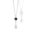 Collana in Argento con Pendente Smaltato Nero