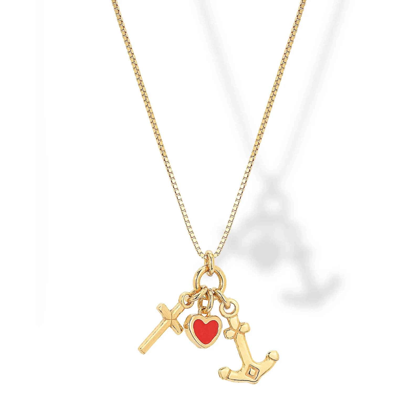 Collana in Argento con 3 Pendenti