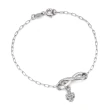 Bracciale in Argento con Elemento Infinito e Croce Zircone.