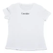 T-shirt  bianca 100% cotone organico con Fiocco e Perle