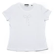 T-shirt  bianca 100% cotone organico con Fiocco e Perle