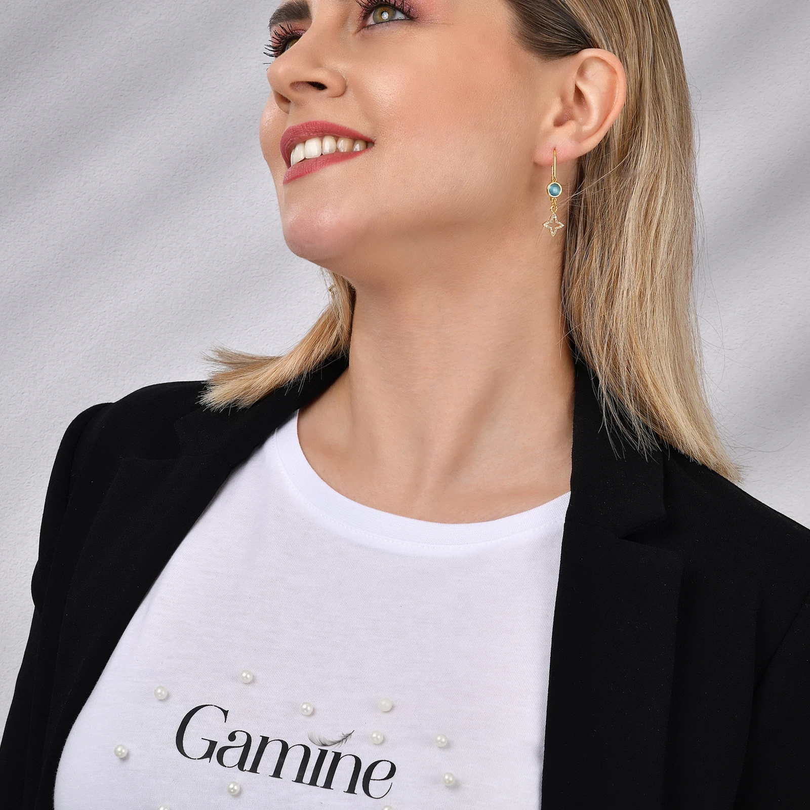 T-shirt 100% cotone organico con perle