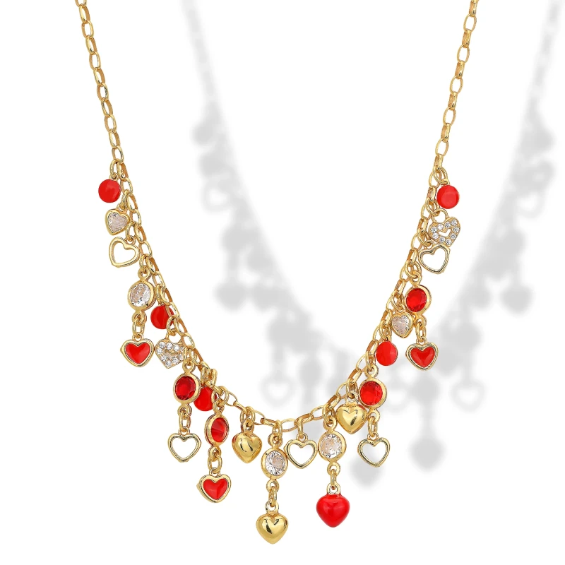 Collana in Argento Multicharms con Cristalli e Smalti