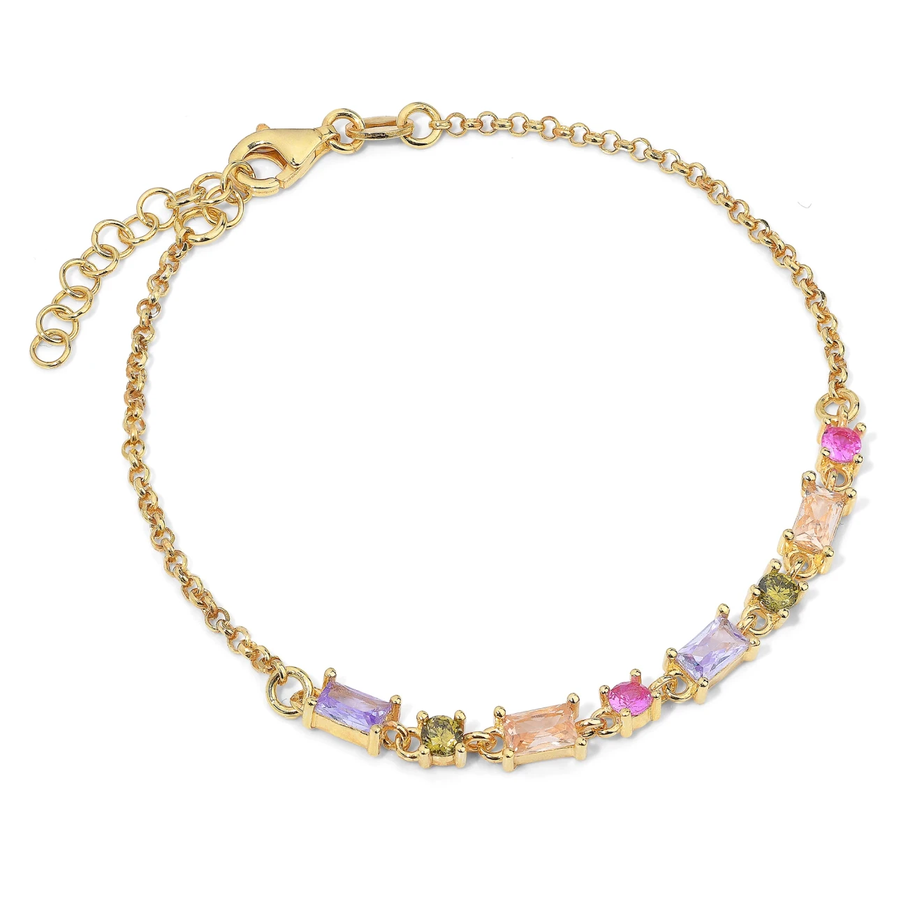 Bracciale in Argento con Zirconi Multicolor