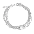 Bracciale in Argento a 7 Fili di Catena con Palline.