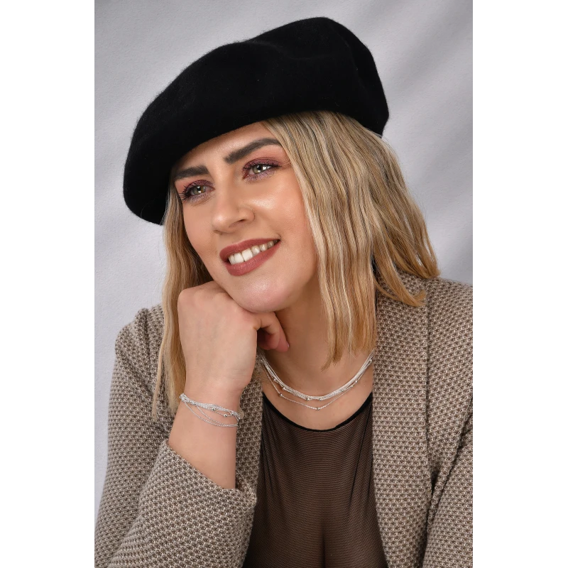 Collana in Argento a 7 Fili di Catena con Palline o 3 mm.