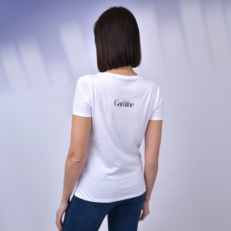 T-shirt 100% cotone organico La vie en rose
