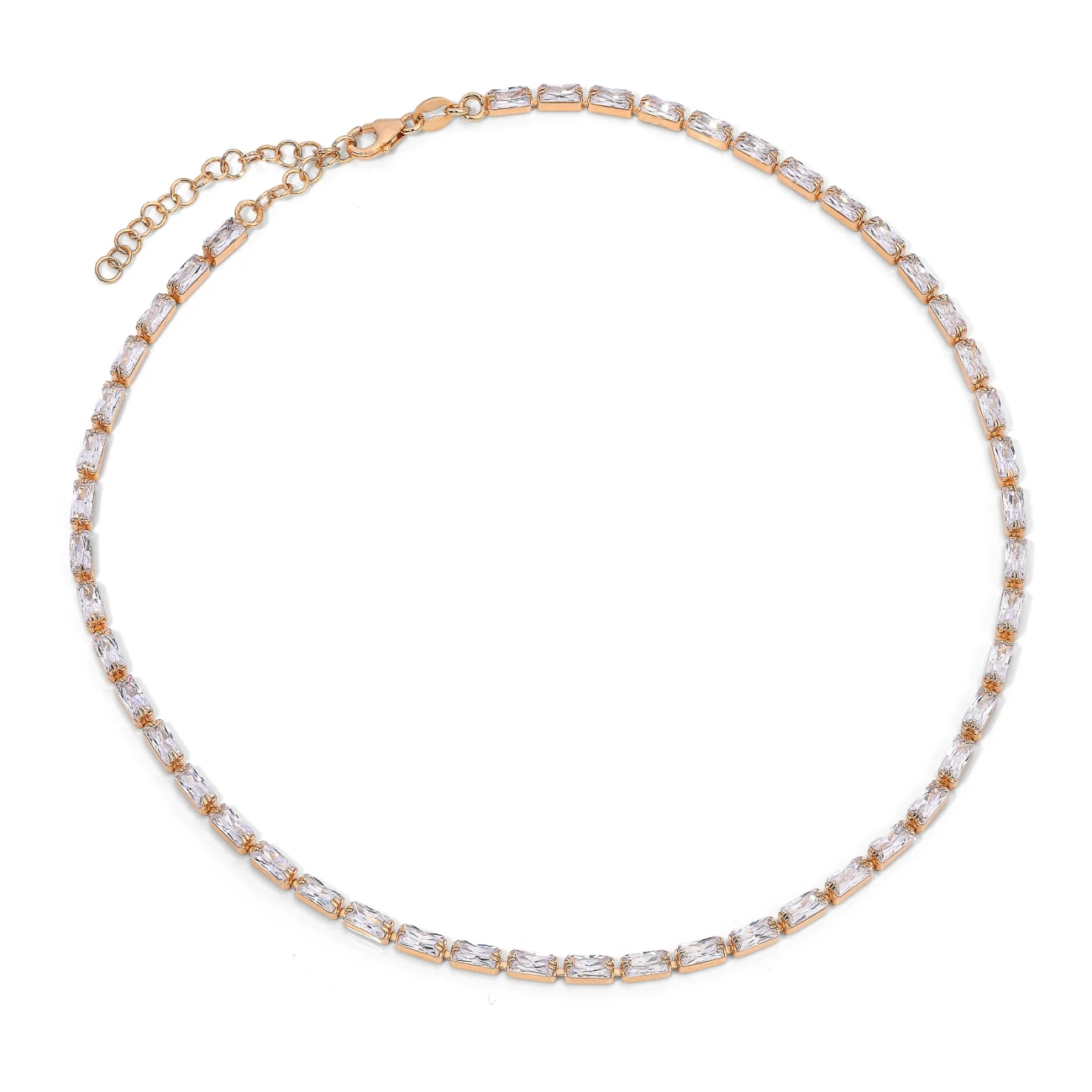 Collana in Argento Choker con Zirconi.