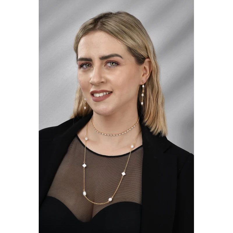 Collana in Argento Choker con Zirconi.