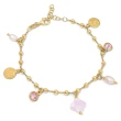 Bracciale in Argento con Charms Colore Rosa.