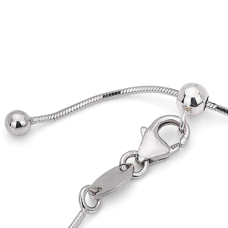 Bracciale in argento centrale con Zirconi e Slide