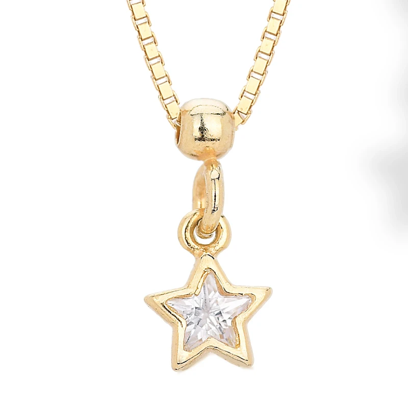 Collana in argento con Pendente Stellina con Zircone