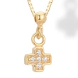 Collana in argento con Pendente Croce con Zirconi