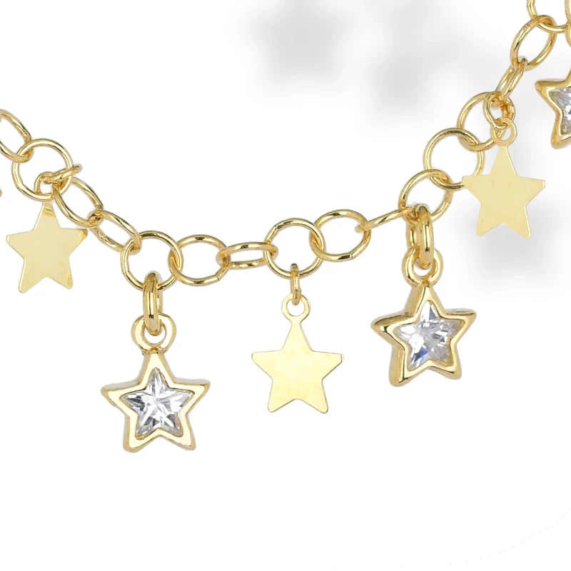 Collana in argento con Zirconi e elementi a Stella