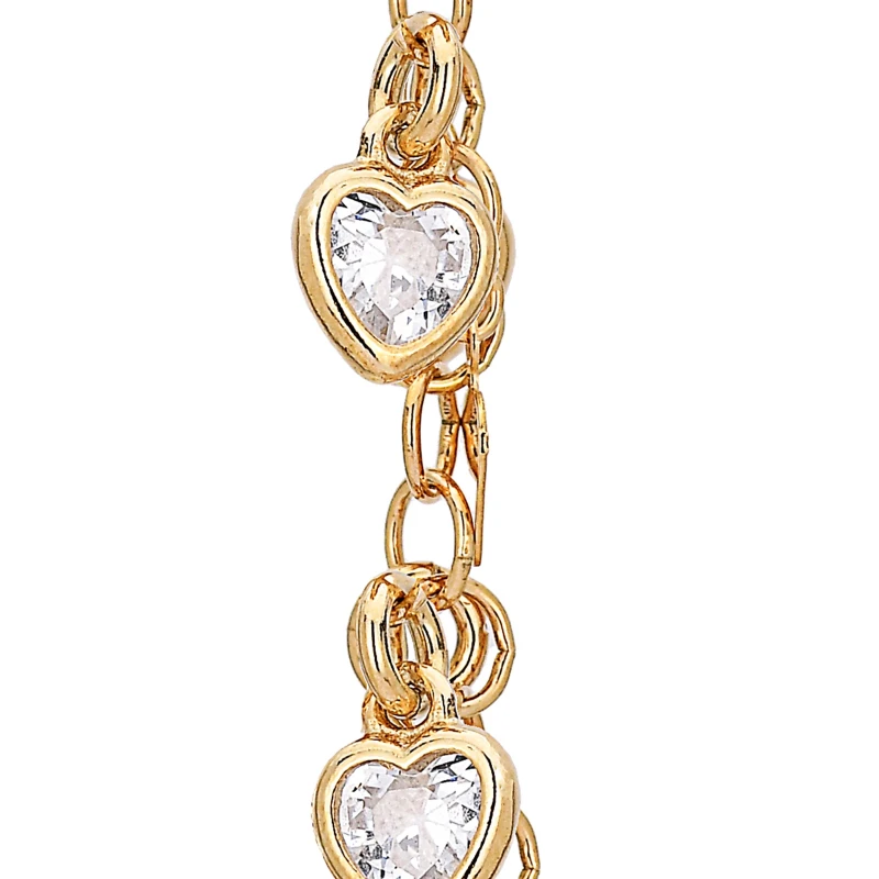 Orecchini in argento con Zirconi e elementi a Cuore