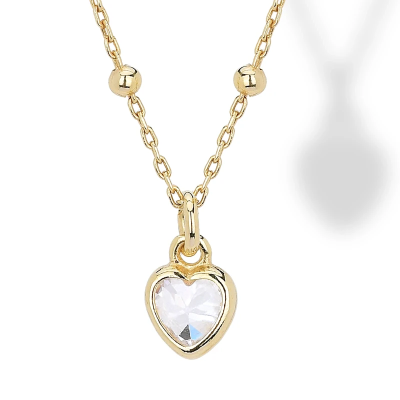 Collana in argento con Palline e Zircone