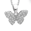 Collana in argento con Pendente Farfalla con Zirconi