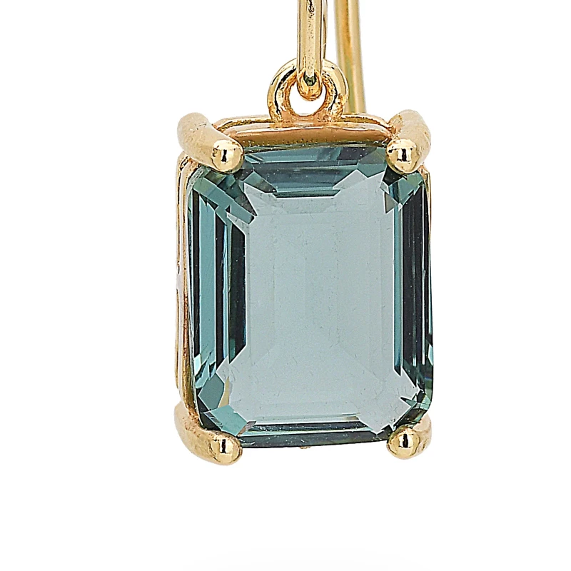 Orecchini in argento con Pendente Cristal Verde