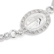 Bracciale in Argento con Immagine Sacra e Zirconi