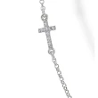Collana in Argento con Elemento Croce con Zirconi