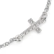 Bracciale in Argento con Elemento Croce con Zircone