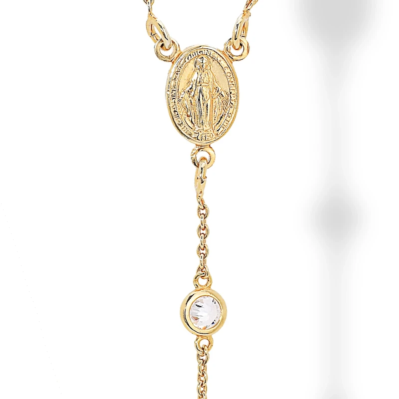 Collana Rosario in Argento con Zirconi