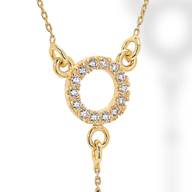 Collana Rosario in Argento con Zirconi