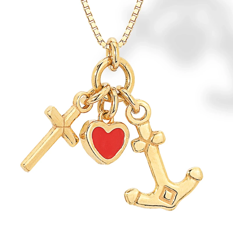 Collana in Argento con 3 Pendenti