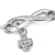 Bracciale in Argento con Elemento Infinito e Croce Zircone.