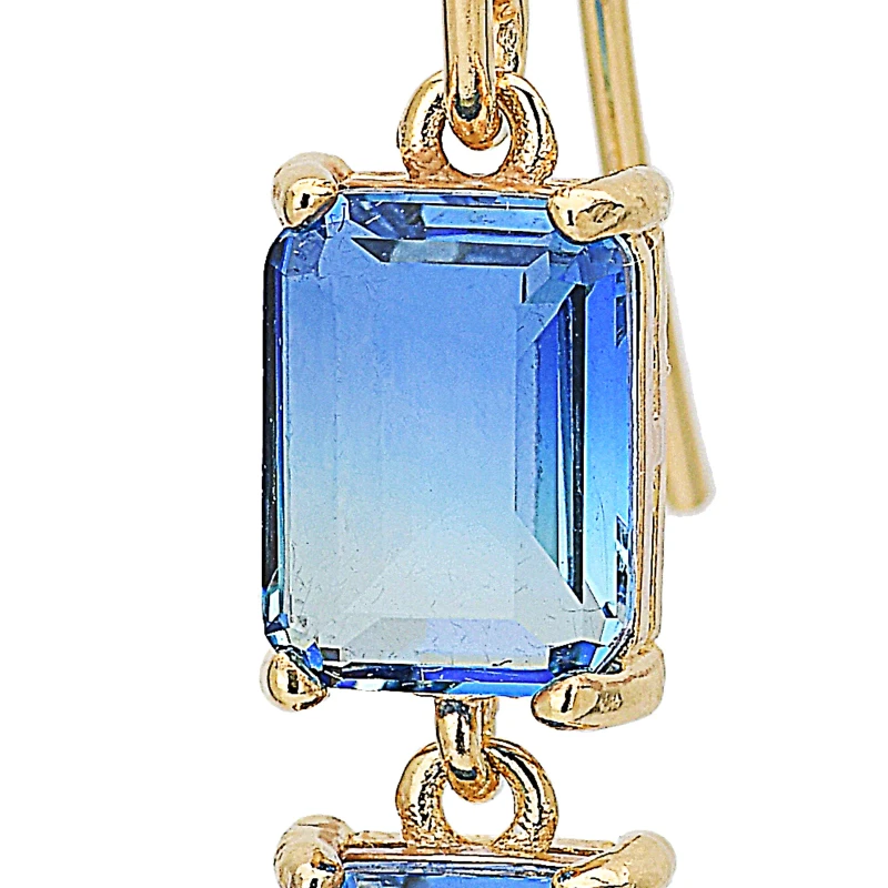 Orecchini in argento con Pendente Cristal Blu